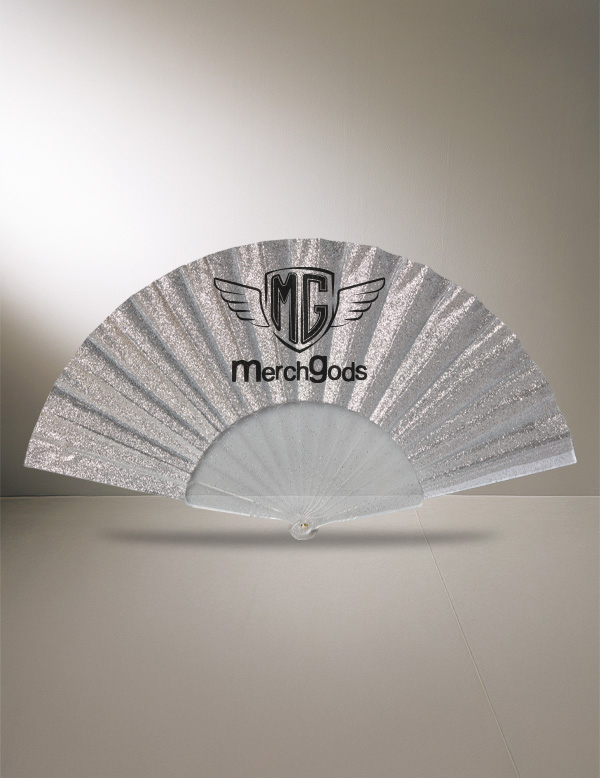 Mod. 600P Abanico Plástico Purpurina Glitter